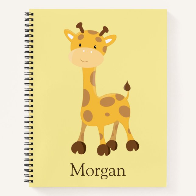 Cute Giraffe Facts Notebook (Front)