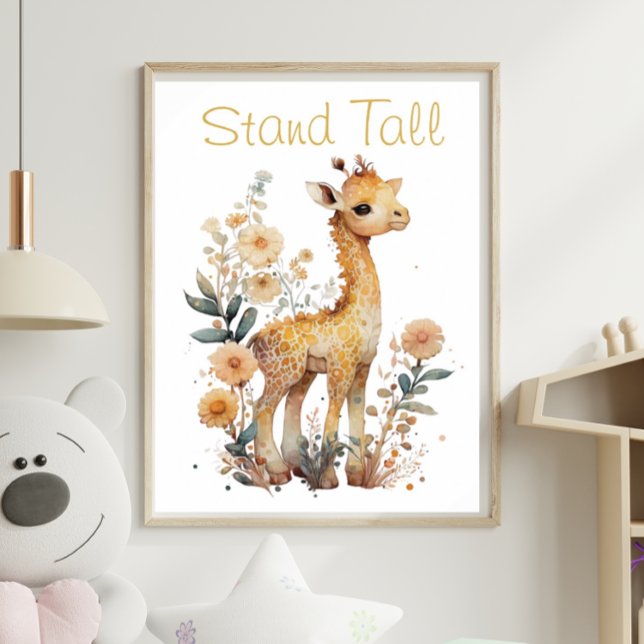 Cute Giraffe Floral Animal Print (Creator Uploaded)