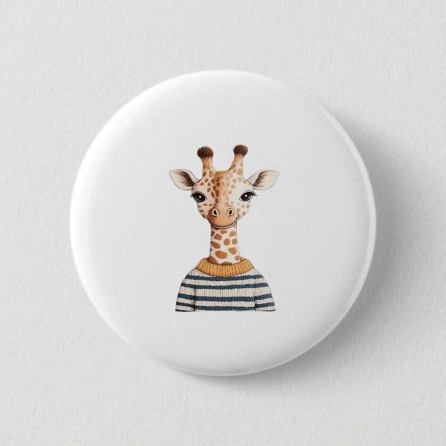 Cute Giraffe for Kids Classic T-Shirt 6 Cm Round Badge (Front)