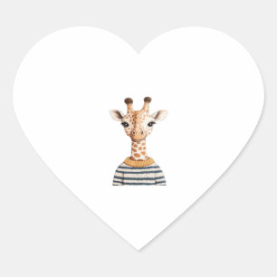 Cute Giraffe for Kids Classic T-Shirt Heart Sticker