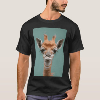 Cute giraffe Funny animal art family T-Shirt
