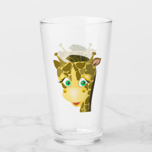 Cute Giraffe Funny Glass