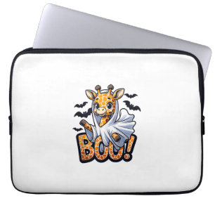 Cute Giraffe Ghost Boo Halloween Costume Zoo Lover Laptop Sleeve