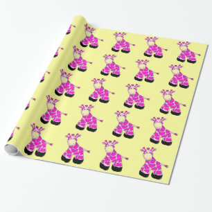 Cute Giraffe Gift Wrapping Paper For Children