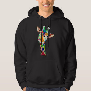 Cute Giraffe Happy Autism Day Awareness And Suppor Hoodie