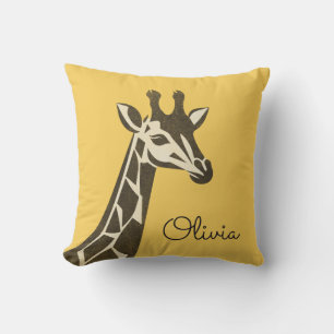 Cute giraffe head decoration cushion