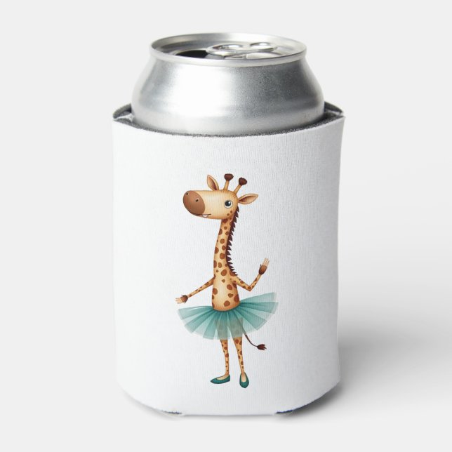 Cute giraffe in a tutu dancing as a ballerina, gif can cooler (Can Front)