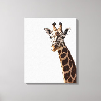 Cute Giraffe Is Looking At You! Canvas Print
