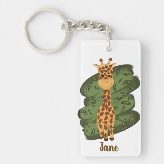 Cute Giraffe  Key Ring (Front)