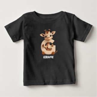 Cute Giraffe Letter G Kids T-Shirt | Animal Alphab