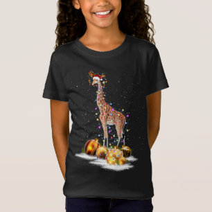 Cute Giraffe Lights Santa Hat Sweater Xmas Tree Ch