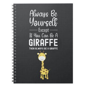Cute Giraffe Lover Gifts Animals Funny Humor Notebook