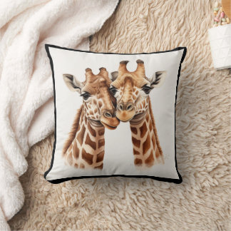 Cute Giraffe lovers African Animal Throw Pillow