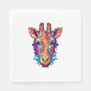 Cute Giraffe Men Women Kids Napkin