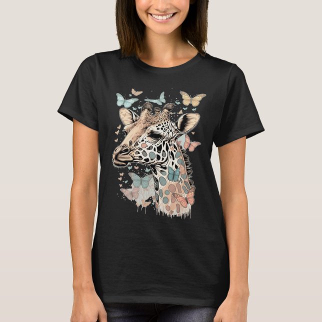 Cute Giraffe Men Women Kids T-Shirt (Front)