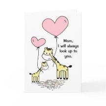 Cute Giraffe Mother's Day Card