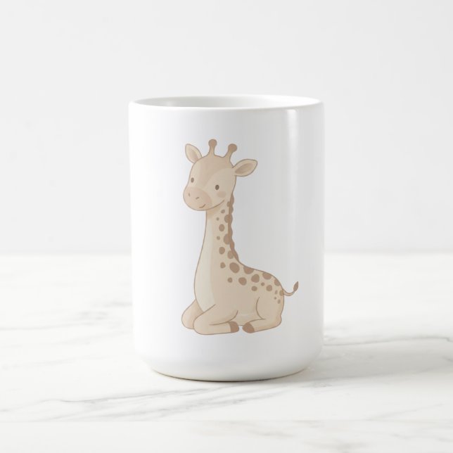Cute Giraffe Mug – Neutral Safari Animal Cup (Center)