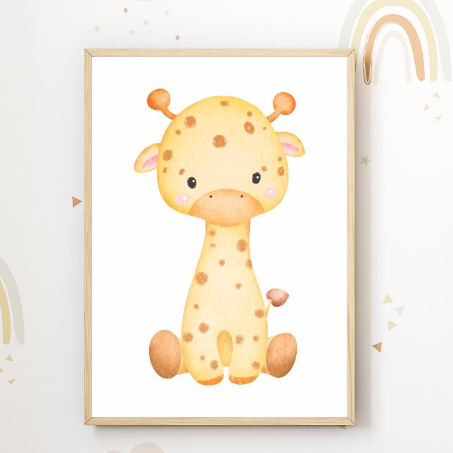 Cute Giraffe Nursery Poster Kids Room Decor (Creator Uploaded)