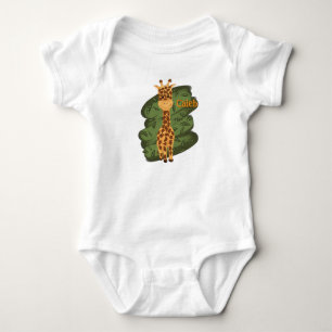 Cute Giraffe Personalised Baby Bodysuit