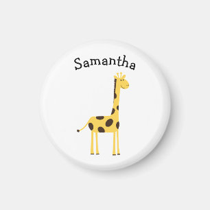 Cute Giraffe Personalised Magnet