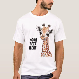 Cute Giraffe Personalized T-Shirt