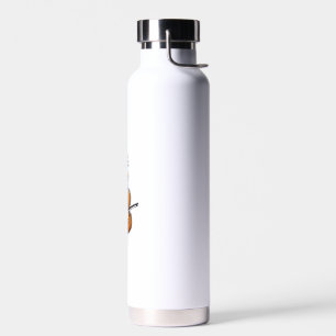 Cute Giraffe Playing Cello Giraffes Musician Music Water Bottle