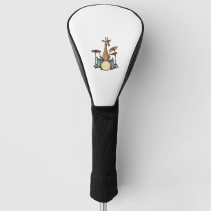 Cute Giraffe Playing Drums Giraffes Drummer Music Golf Head Cover