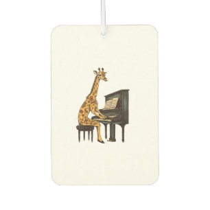 Cute Giraffe Playing Piano Giraffes Musician Music Car Air Freshener