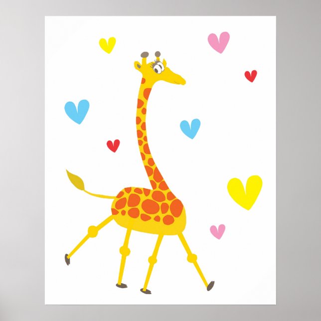 Cute Giraffe Poster (Front)