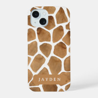Cute Giraffe Print Animal Themed Custom Name