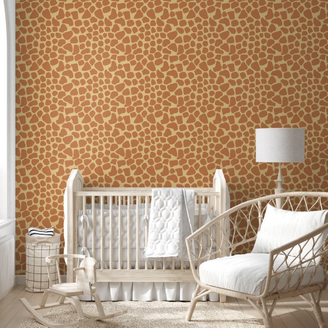 Cute Giraffe Print Pattern Wallpaper (Kids)