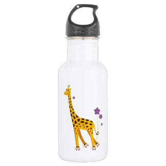 Cute Giraffe Roller Skating Kids 532 Ml Water Bottle