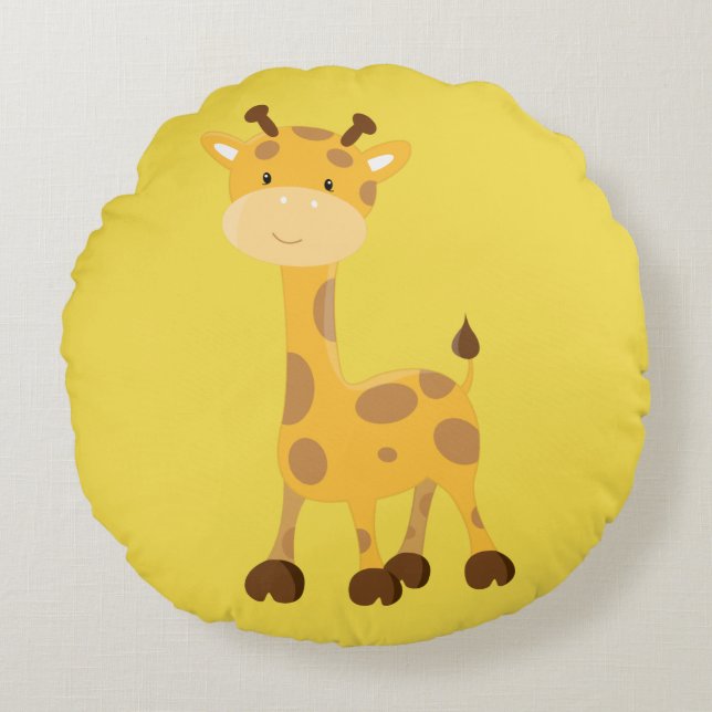 Cute Giraffe Round Cushion (Front)
