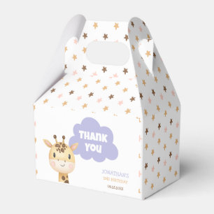 Cute Giraffe Safari Animal Kids Birthday Favour Box