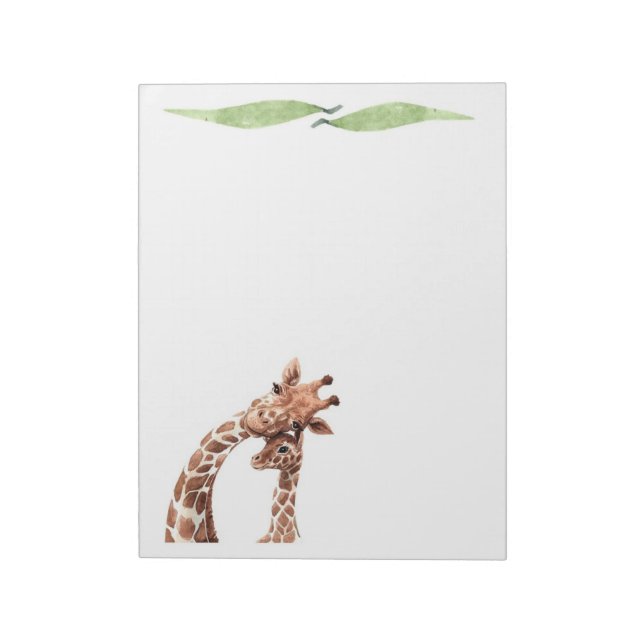Cute Giraffe Safari Animals Writing Stationary Notepad (Rotated)