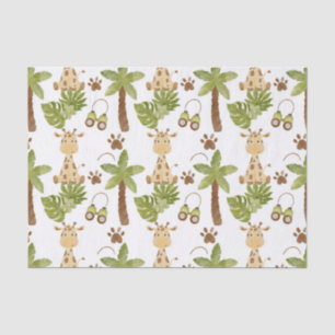 Cute giraffe safari tissue paper