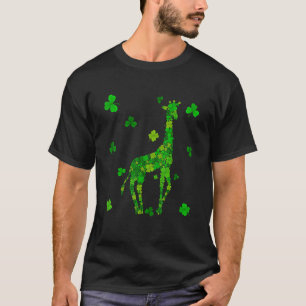 Cute Giraffe Shamrock Irish Animals St Patricks Da T-Shirt