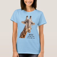 Cute Giraffe SMILE Modern Funny Quote Light