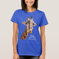 Cute Giraffe SMILE Modern Funny Quote