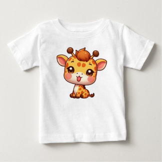 Cute Giraffe Sticking its Tongue Baby T-Shirt