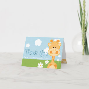 CUTE GIRAFFE THANK YOU CARD