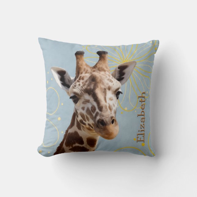 Cute Giraffe Tilting Head Cushion (Front)