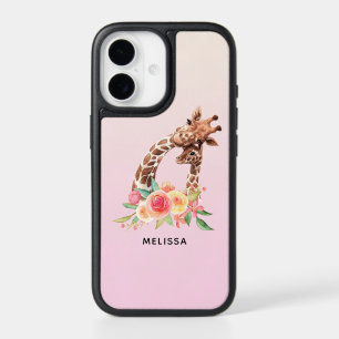 Cute Giraffe Watercolor Mum & Baby