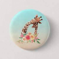 Cute Giraffe Watercolor Mum & Baby