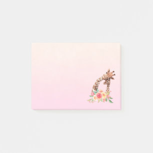 Cute Giraffe Watercolor Mum & Baby Post-it Notes