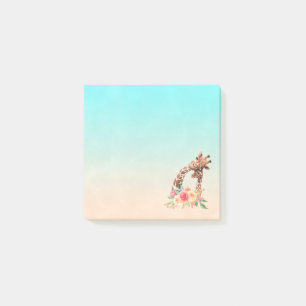 Cute Giraffe Watercolor Mum & Baby Post-it Notes