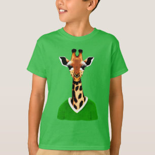 Cute Giraffe Wearing a Green Sweater Kid's Tee