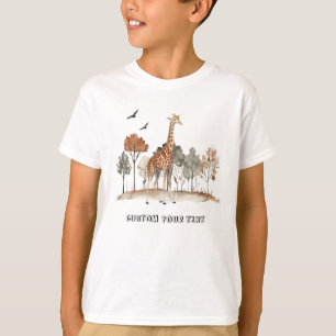 Cute Giraffe with custom text T-Shirt