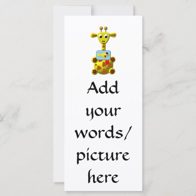 Cute Giraffe with Goldfish (Front)