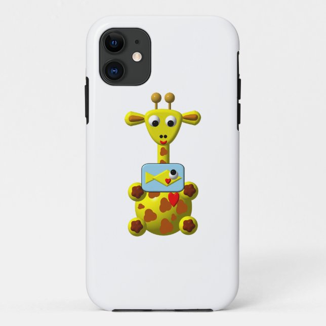 Cute Giraffe with Goldfish Case-Mate iPhone Case (Back)